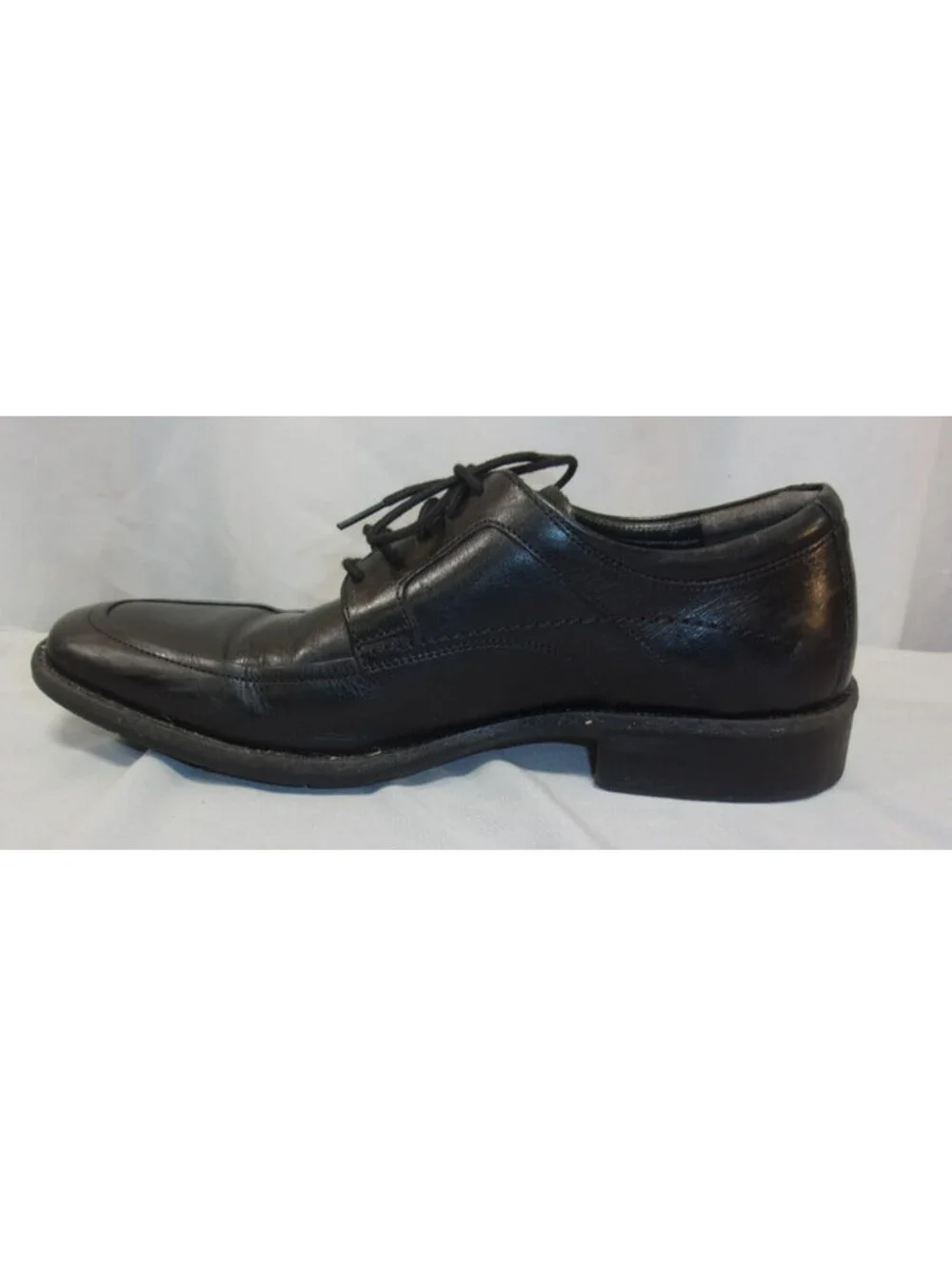 DESIGNER JOHNSTON & MURPHY SHEEPSKIN LACE UP OXFORDS BLACK SHOES MEN SIZE 8 1/2M